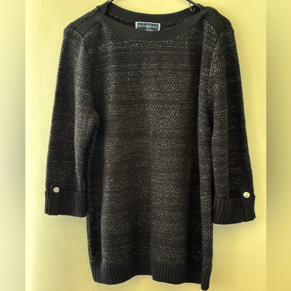 Karen Scott Tops - Vintage Karen Scott Black Women’s Blouse Size Large